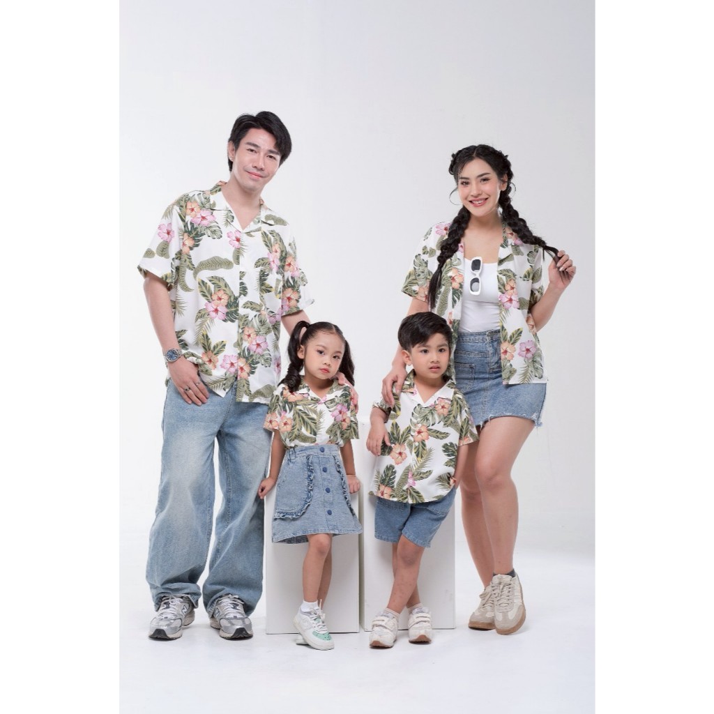 ❤ พร้อมส่งจ้า ❤ เสื้อฮาวายเด็ก เสื้อฮาวายผู้ใหญ่ เสื้อคู่รัก เสื้อครอบครัว ผ้านุ่ม เนื้อละมุน ไม่ร้อน ใส่สบาย เนื้อดีมาก