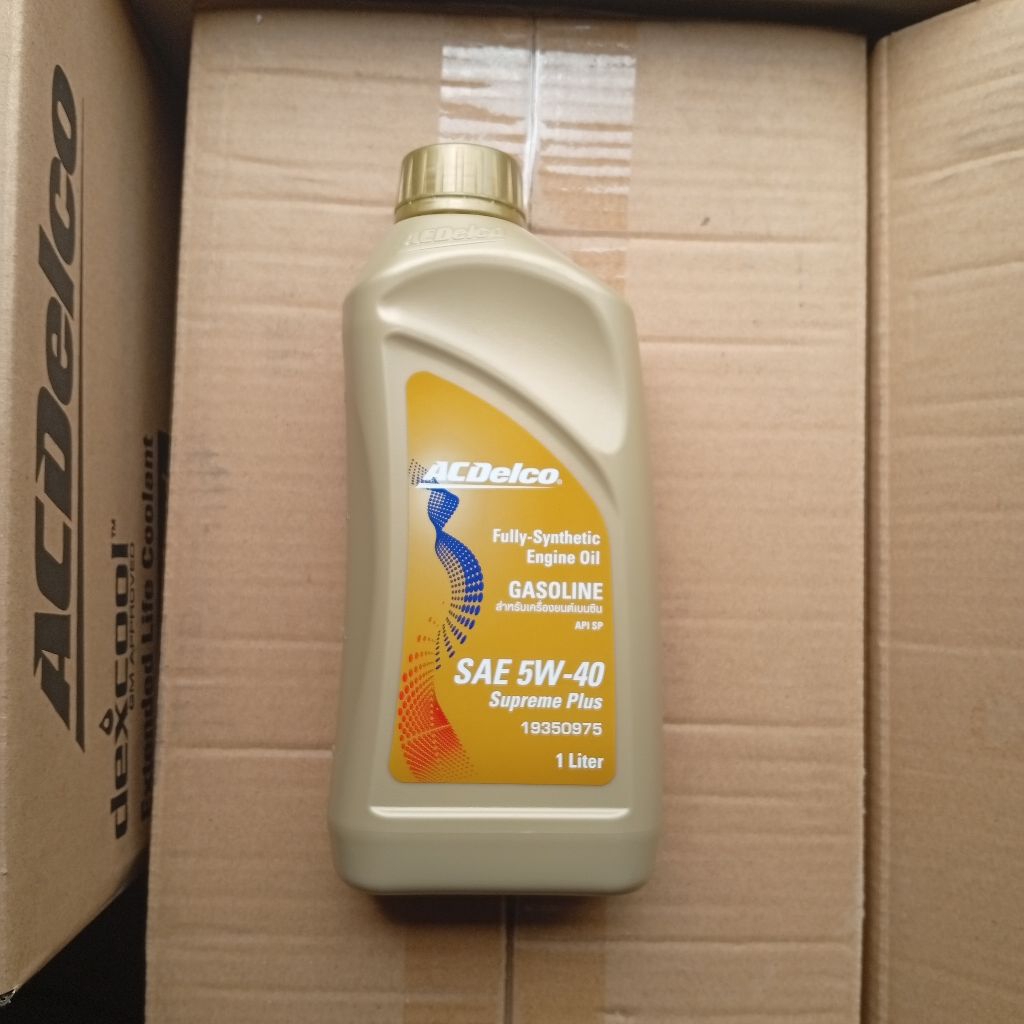 น้ำมันเครื่อง AC delco 5w-40 สังเคราะห์แท้เบนซินขนาด 1 ลิตร