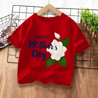 H1158 (พร้อมส่ง)เสื้อเด็กวันแม่แขนสั่ง.ผ้านุ่นใส้สบายฯใส่เทียกออกกำลังกายได้ทั้งเด็กชายและหญิง