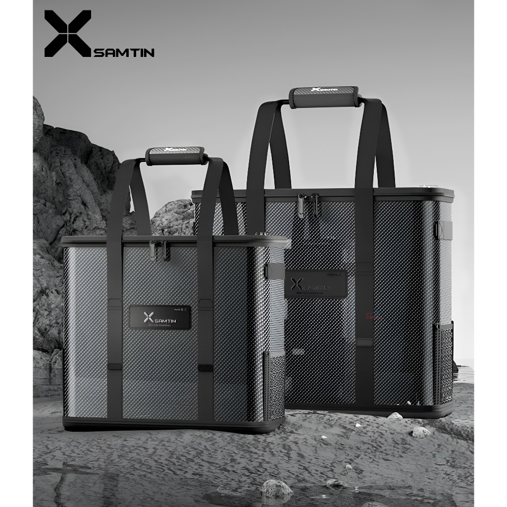 กระเป๋าใส่อุปกรณ์ลายคาร์บอน X SAMTIN แข็งแรงคงรูป ไม่เสียทรง กันน้ำ ล้างทำความสะอาดง่าย