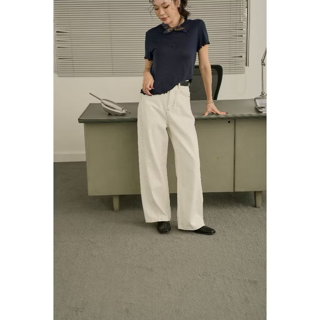 [ Femma Jeans ] Menar studio ยีนส์สีขาว ไซส์ S ของใหม่