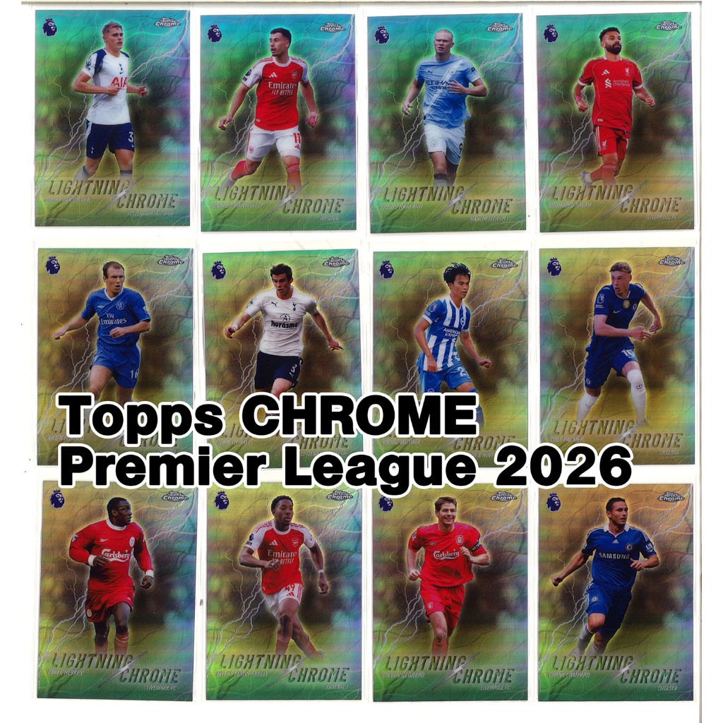 Topps CHROME Premier League 2026 : Insert Card : LIGHTNING CHROME
