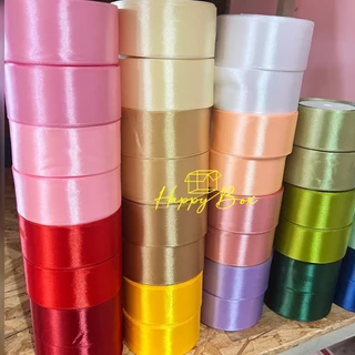 ริบบิ้นผ้าซาติน Size 4 CM./ยาว 22 เมตร พร้อมส่ง!!