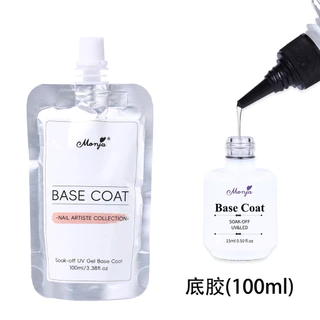 Top Coat / Base Coat เจลเติมขวด (แถมขวดให้) เงาสวยเหมือนกระจก ติดทน ไม่หลุดง่าย! เหมาะสำหรับร้านทำเล็บ ใช้ได้นาน คุ้มค่า