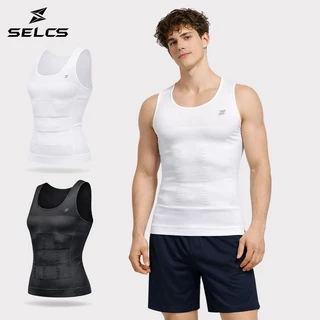 SELCSชุดบอดี้สูท เสื้อยืด กระชับสัดส่วน รัดรูป เสื้อกล้าม เข็มขัด เทรนเนอร์ ลดน้ําหนัก สําหรับผู้ชาย