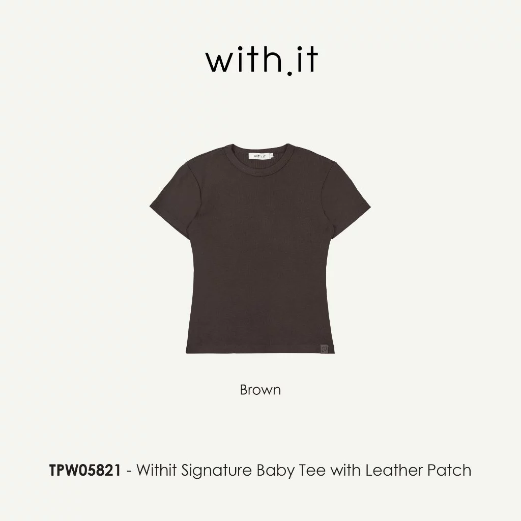 Withit Signature Baby Tee with Leather Patch เสื้อยืดเบบี้ทรี- TPW05821 thumbnail 7
