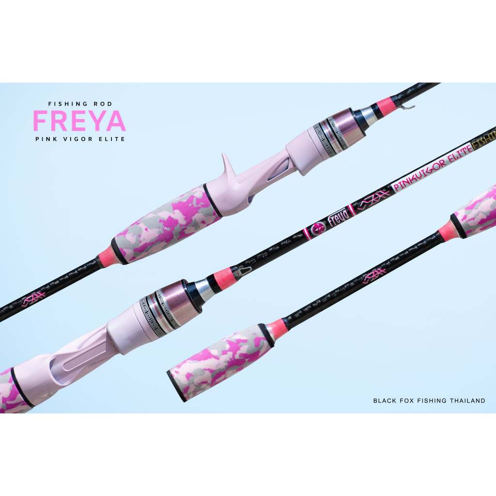 คันเฟรญ่า(Freya) งานตีเหยื่อปลอม ตกสปิ๋ว 8-16lb. เนื้อกราไฟว์ คัน2ท่อนต่อกลาง ลายแอคคลอส(ส่งจากไทย)