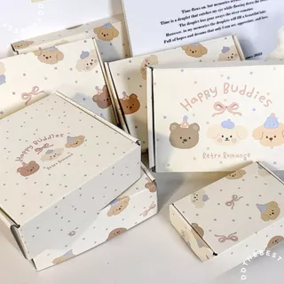 กล่องของขวัญน่ารัก กล่องหูช้าง กล่องพัสดุ | พร้อมส่งจากไทย 🇹🇭 | HAPPY BUDDIES