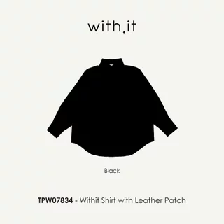 Withit Shirt with Leather Patch เสื้อเชิ้ต - TPW07834