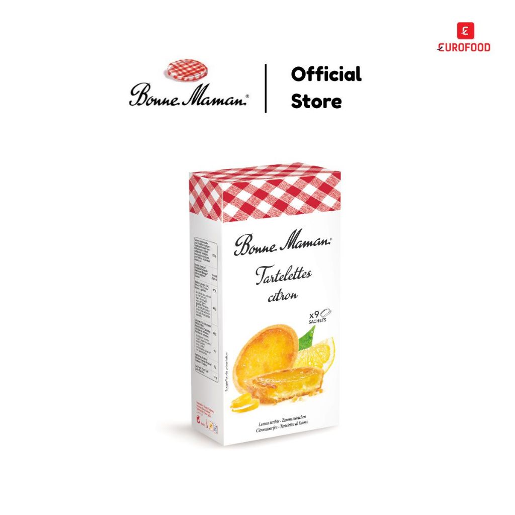 Bonne Maman Lemon Tartlets 125 G./ บอนน์ มาม็อง ทาร์ตรสเลมอน ขนาด 125 กรัม
