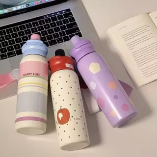 กระติกน้ำลายการ์ตูน ขวดน้ำเก็บเย็น/ร้อนได้ ขนาด650ML เกรดดีSUS316 ทนทาน ไม่มีใอน้ำ มีหลอดในตัว ขวดน้ำพกพาน่ารักๆมีหูหิ้ว