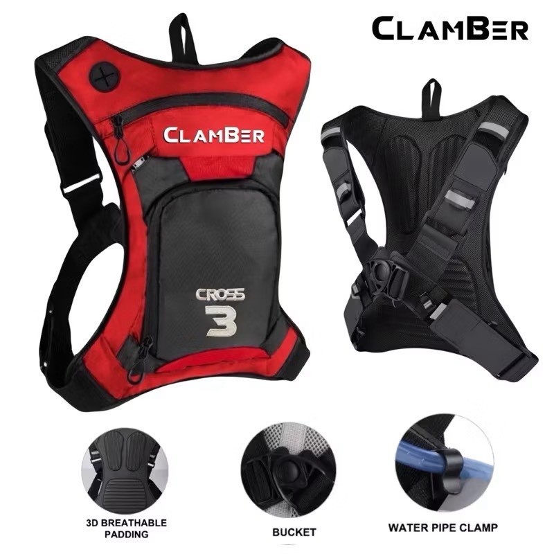 กระเป๋าเป้ใส่น้ำสำหรับสายลุย Clamber Cross3 ความจุ 3L มีกระเป้เล็กถอดได้ ให้ความคล่องตัวสูง