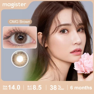 Magister & Realcon Contact Lens 14MM คอนแทคเลนส์ Rose Lens Brown / Brown / Gray ขนาดมินิ คอนเทคเลนส์สายตาสั้น