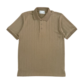 Rope Knit Polo เสื้อโปโลถักลายเชือกสุดคลาสสิก สีน้ำตาลอ่อน,กรม,เทาเข้ม,ขาว,ดำ,เขียว