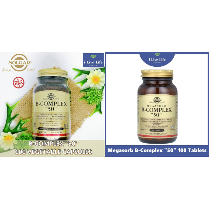 Solgar - B-Complex 50 วิตามินบีคอมเพล็กซ์