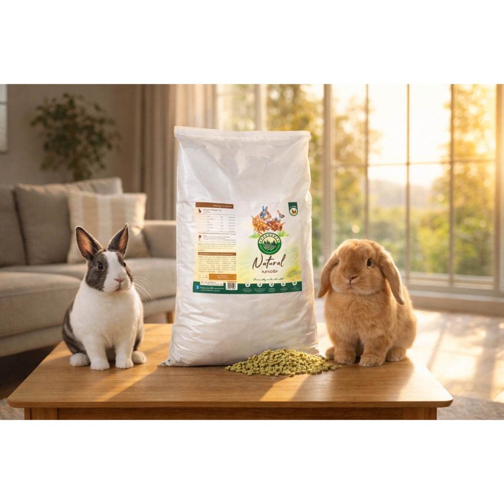 อาหารกระต่ายยกถุงใหญ่ เสริมภูมิคุ้มกัน ระบบย่อยดี Timothy Hay พรีไบโอติก DHA เลี้ยงหลายตัว Breeder Proudny Natural 5 kg