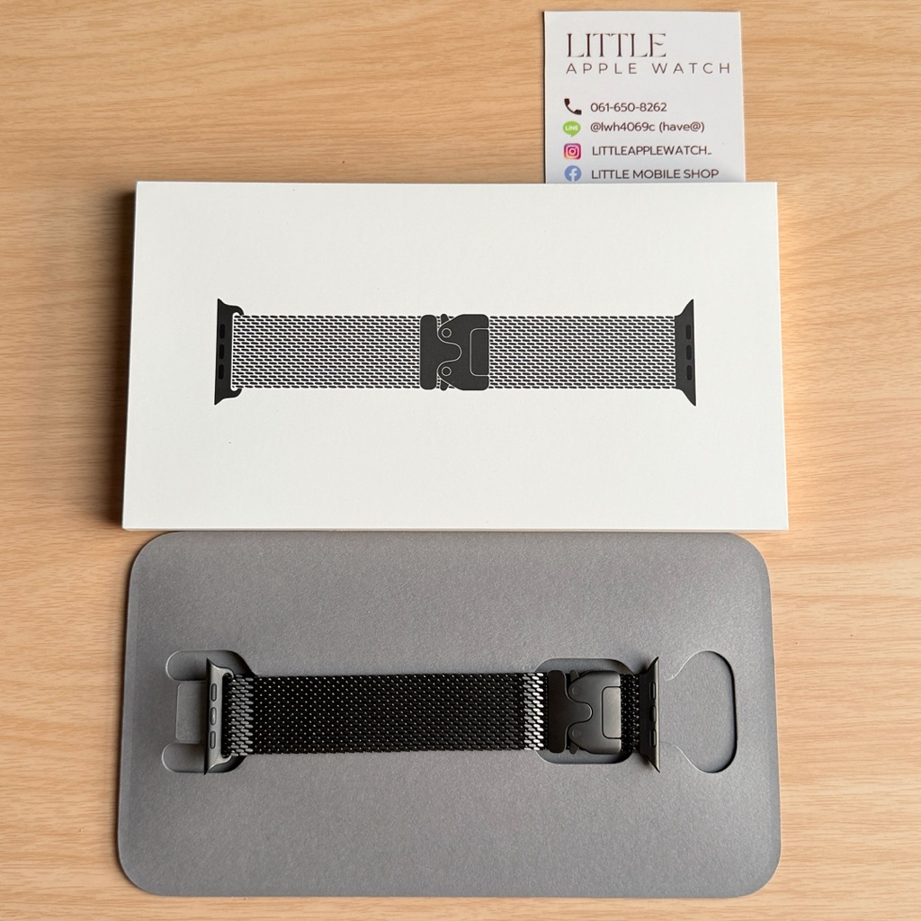 สาย Black Titanium Milanese Loop Size : L  มือสอง ของแท้💯