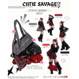8angles- Cutie Savage🪩 กระเป๋า Nostalgia Y2K ขนาด12.5 นิ้ว จุใจ มีหนัง2 แบบ E042