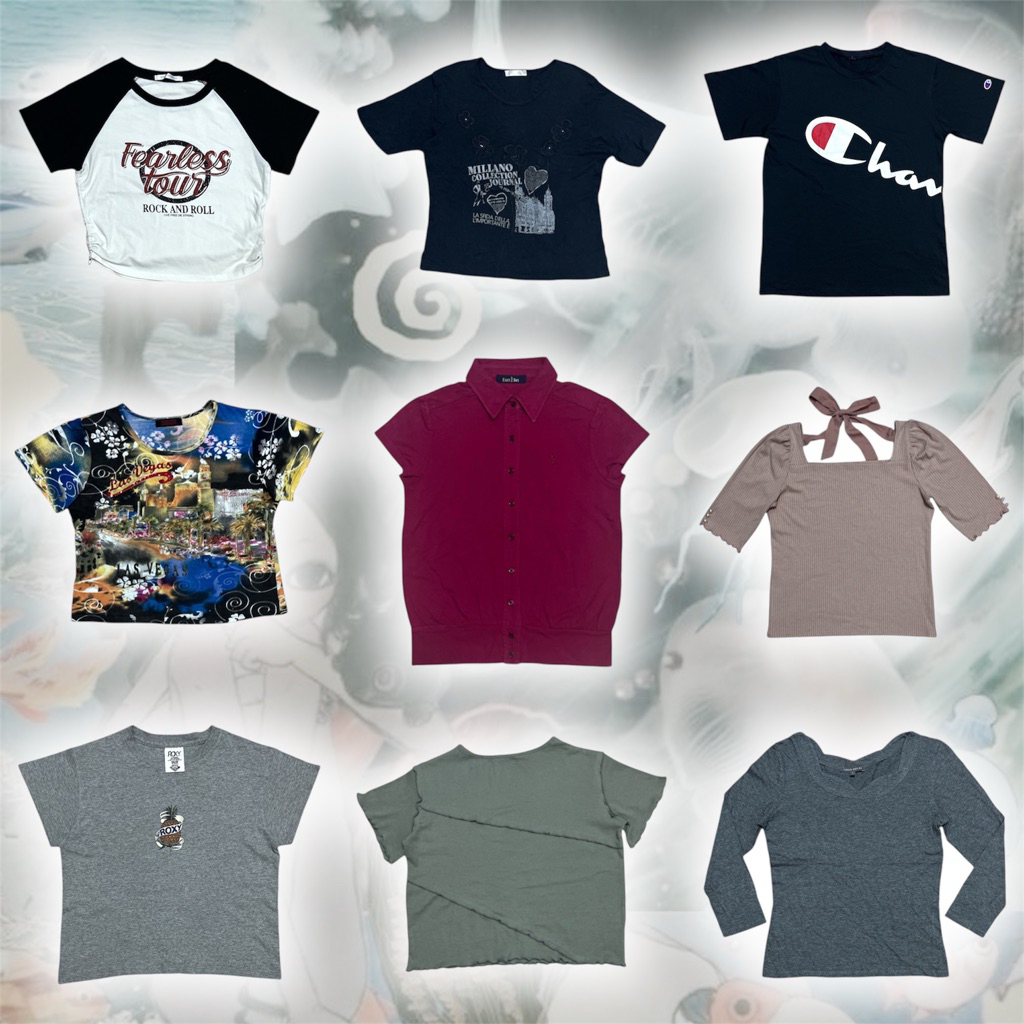 [ Lot 13 ] part 1/2 เสื้อ วินเทจ y2k แฟรี่ branded มือสอง🎱🎧🌺