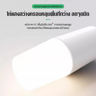 หลอดไฟแท่ง LED ทรงกระบอก (สีขาว 6500K) ขั้ว E27 10W/15W/20W/25W ขนาดเล็ก ทรงกระบอก หลอดไฟประหยัดพลังงาน
