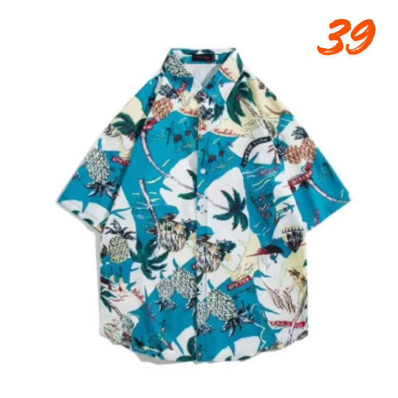 เสื้อเชิ้ตฮาวายเหมาะกับเทศกาลสงกรานต์ Size M-3XL สไตล์เกาหลีลายดอก  ใส่ได้ทั้งชาย-หญิง Hawaii ราคา ถูกที่สุด ดีลบีเคเค แกลเลอรีภาพที่ 9