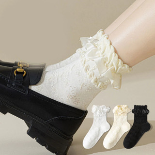 🎀พร้อมส่งในไทย🧦ถุงเท้าผู้หญิง jk จากญี่ปุ่น ถุงเท้าผู้หญิงสี…