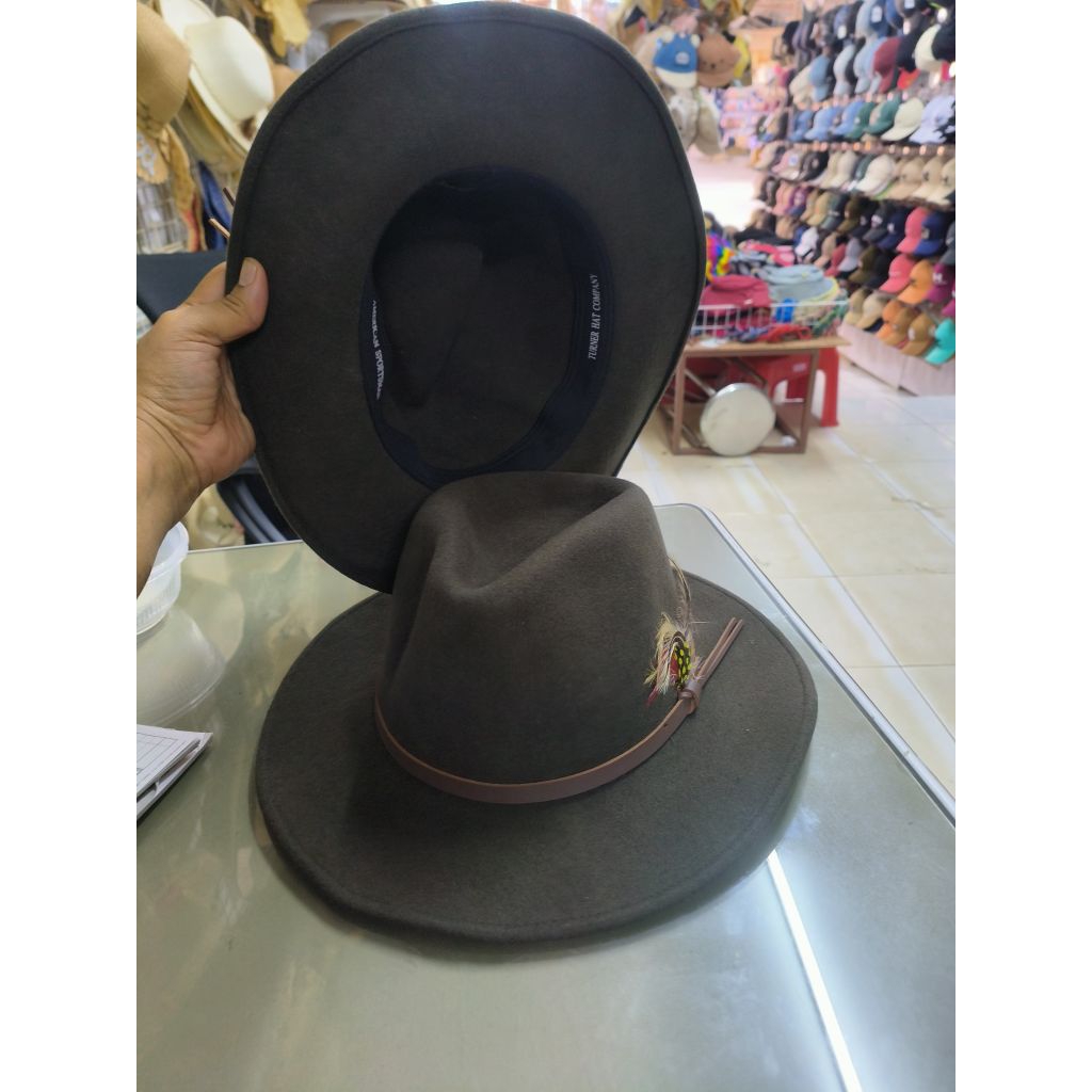 หมวกสักหลาดแท้ วินสั้น ผ้าหนา เกรดเอ พร้อมส่งจากประเทศไทย รูปที่ 7