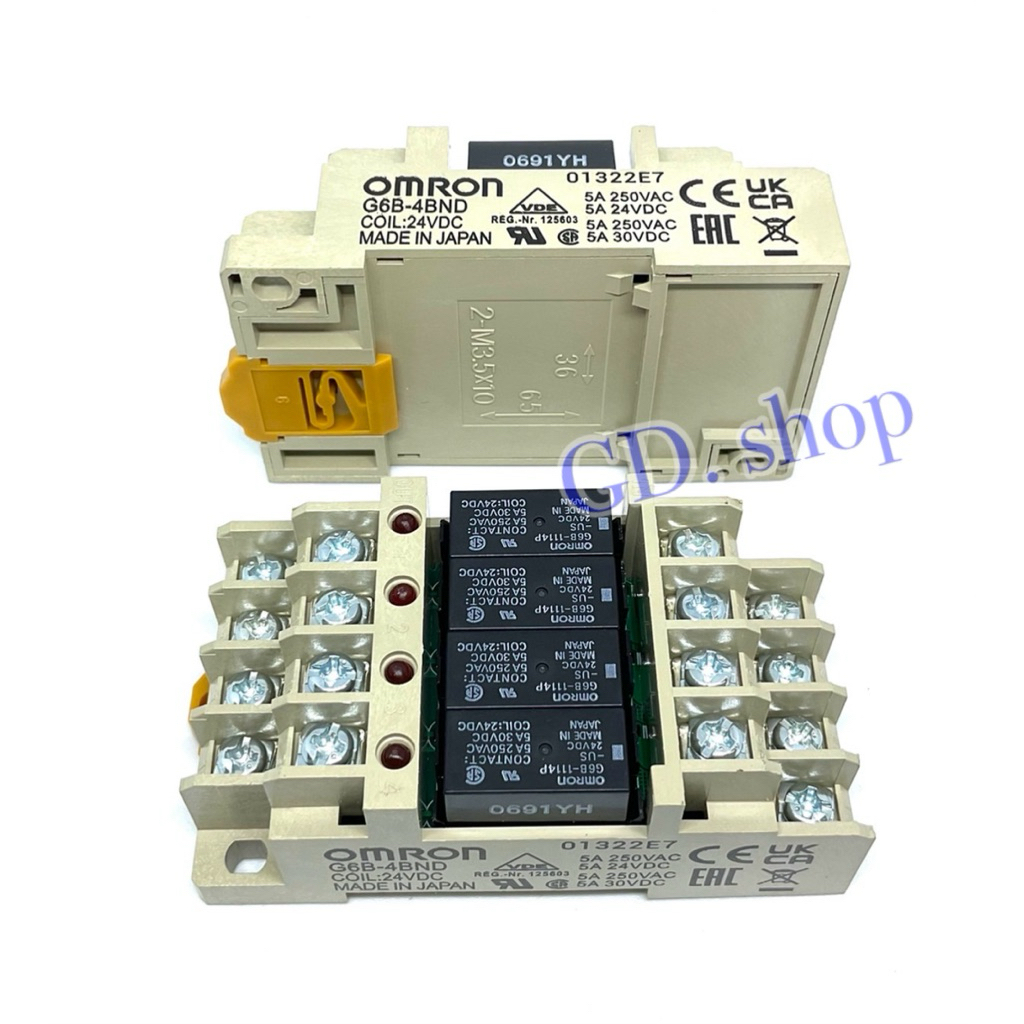 G6B-4BND+รีเลย์G6B-1114P   24VDC ออกบิลได้ พร้อมส่ง