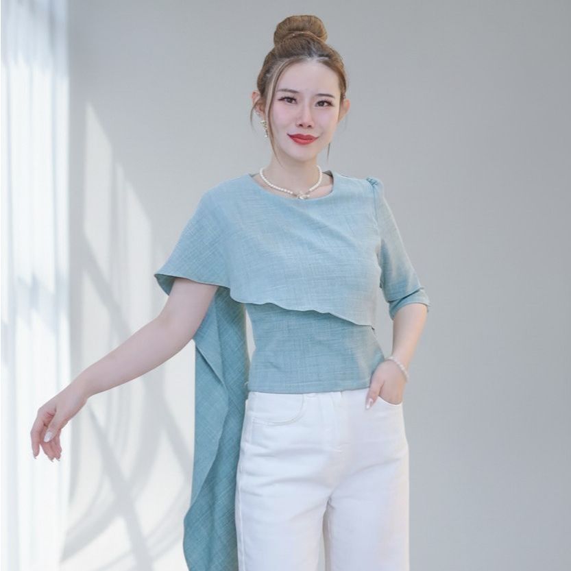 CS01 เสื้อสไบแฟชั่นแขนสามส่วน สวยเรียบหรู