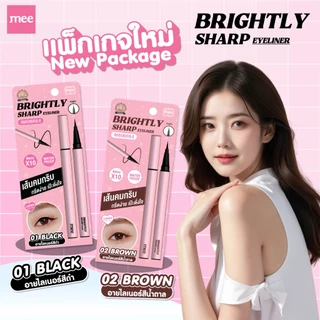 ***No.1 ขายดี กันน้ำมาก อายไลเนอร์ Mee Brightly Sharp Eyeliner หัวพู่กันเรียวเล็ก ติดทนไม่เเพนด้า