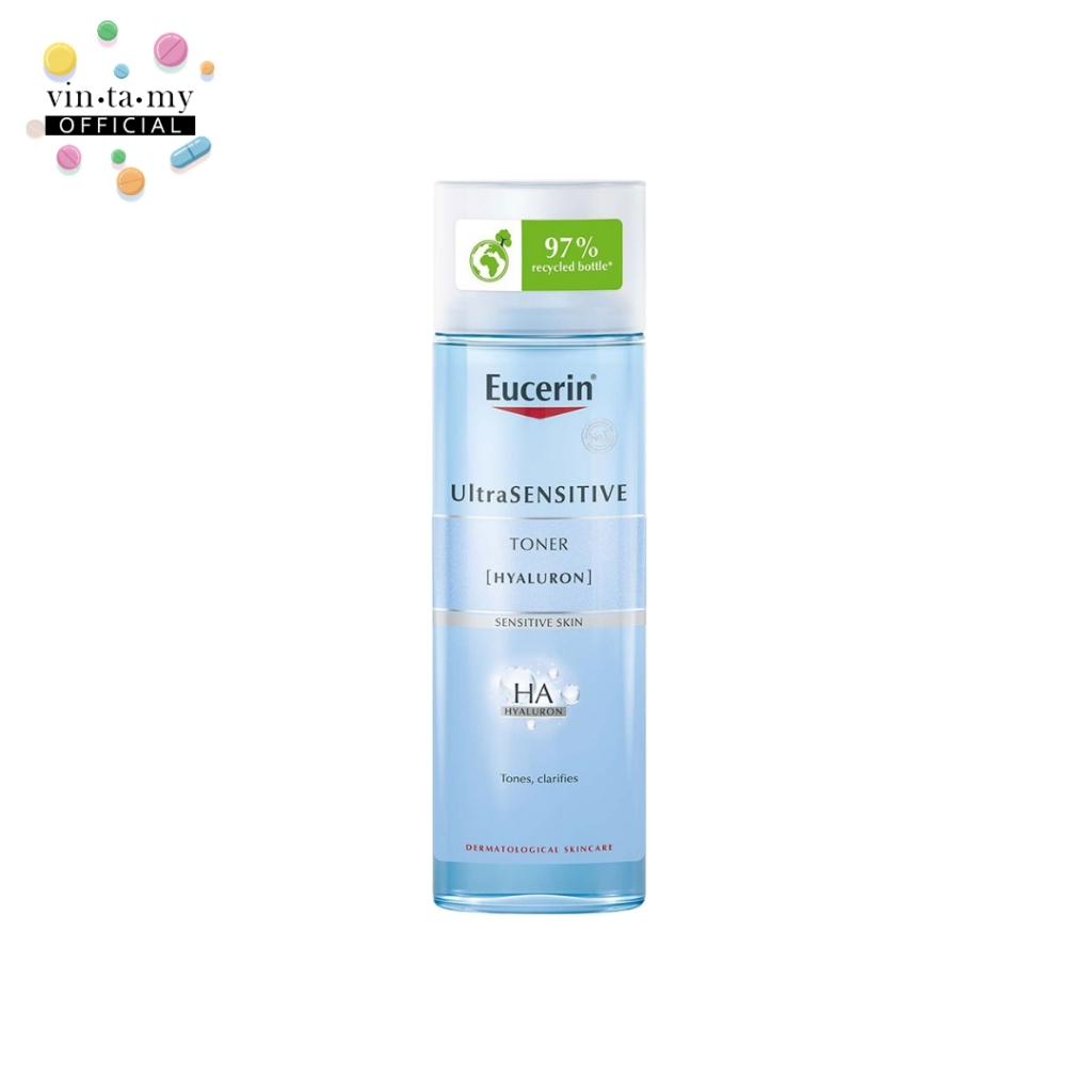 [พร้อมส่ง!!]Eucerin (ยูเซอริน) UltraSensitive Toner [Hyaluron] ขนาด 200ml.