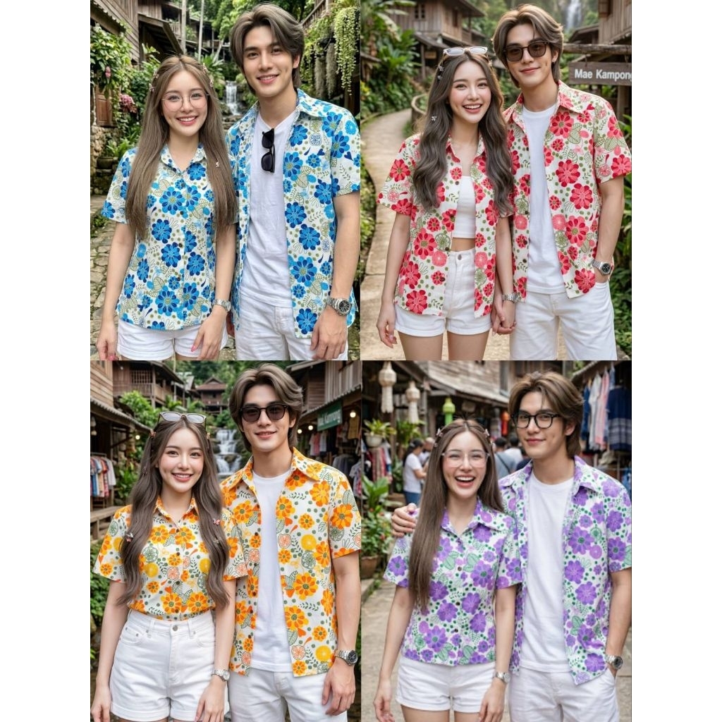 เสื้อลายดอกใส่สงกรานต์.