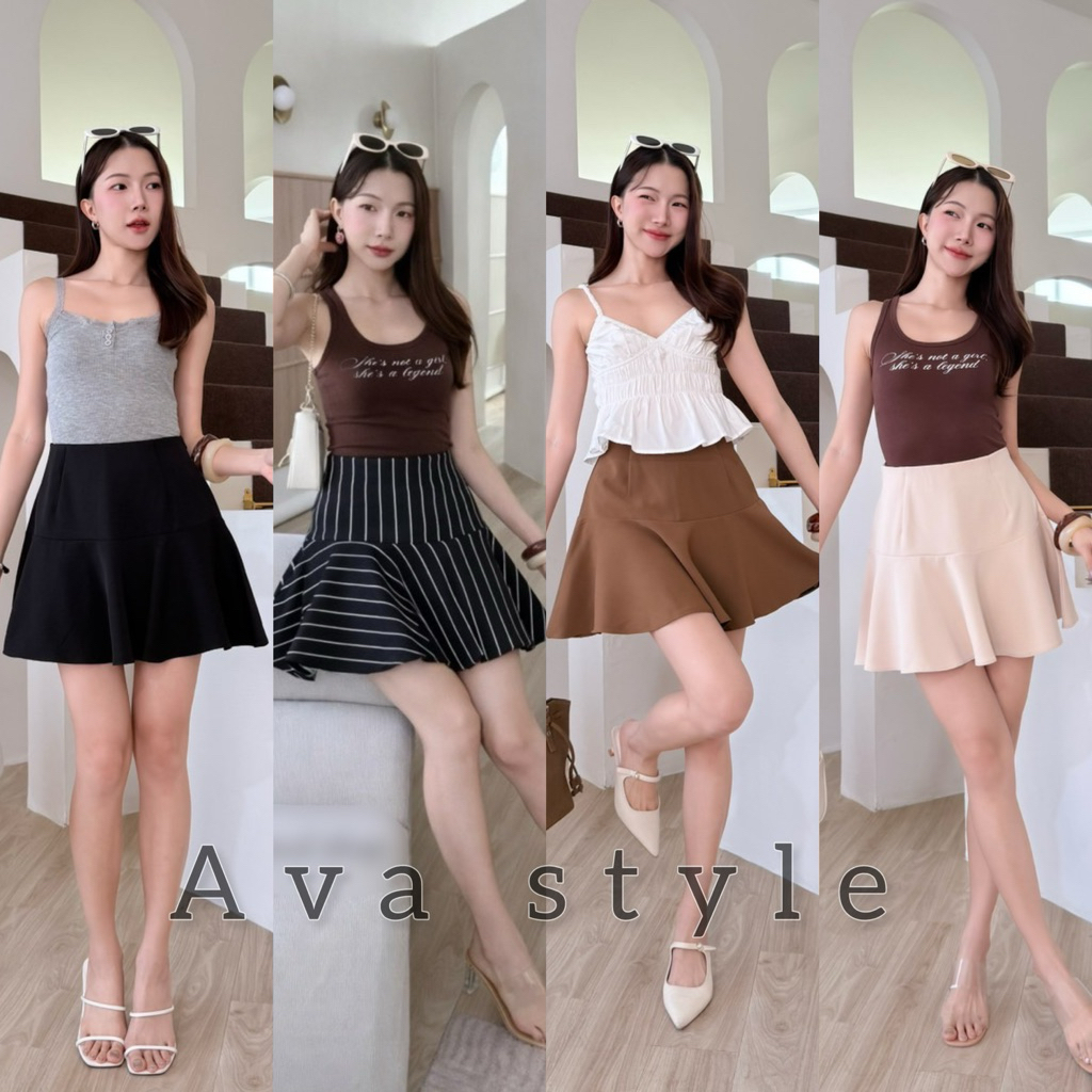 S-XXXL ซัมเมอร์ต้องมี🌻🌼กระโปรงกางเกง ทรงพริ้วๆ ผ้าดีใส่สบายๆ 🌼