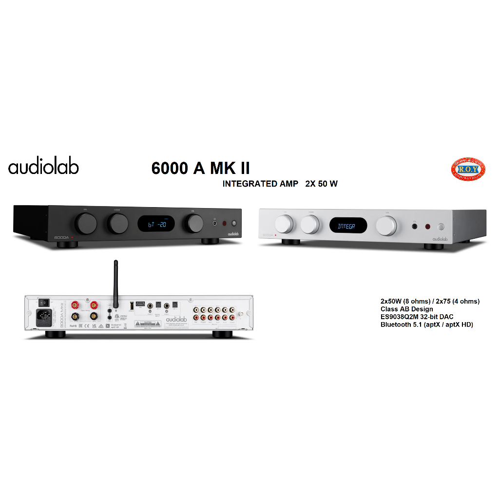 AUDIOLAB 6000A MK II INTEGRATED AMP 2 X 50 W 8 OHMS BT 5.1