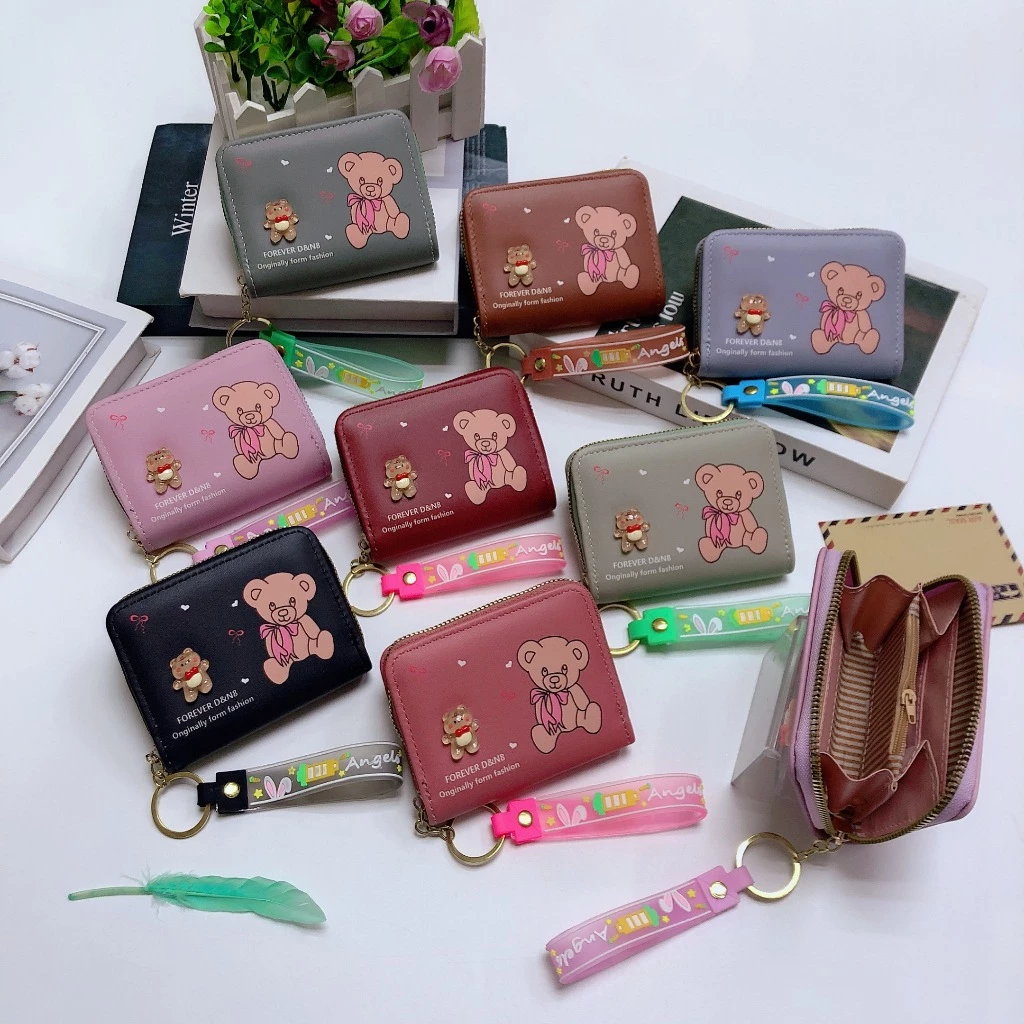 SA103#พร้อมส่ง.8สี กระเป๋าสตางค์ผู้หญิง กระเป๋าสตางค์ใบสั้น กระเป๋าสตางค์น่ารัก กระเป๋าสตางค์ พร้อมช่องใส่บัตร