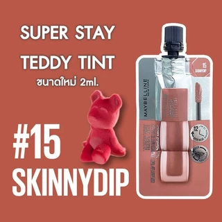 (แบบซอง) Maybelline Super Stay Teddy Tint เมย์เบลลีน ซุปเปอร์สเตย์ เท็ดดี้ ทินท์ (2 ml.) มี 4 สีให้เลือก