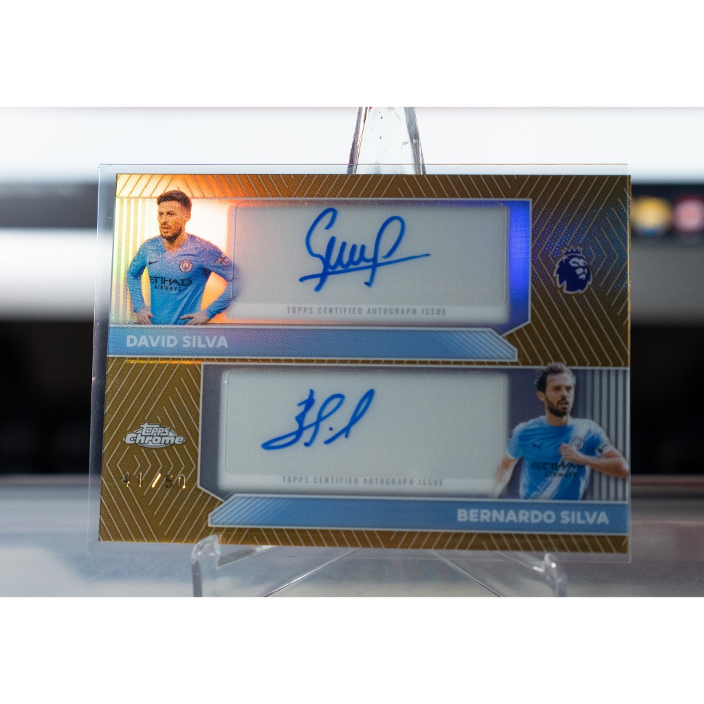2026 Topps Chrome Premier League Dual Auto Bernardo Silva & David Silva /50