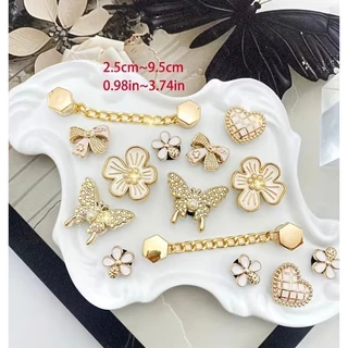 แฟชั่น Charm รองเท้าโซ่โลหะเข็มกลัดดอกไม้น่ารักเครื่องประดับสำหรับฝูงชนทั้งหมด