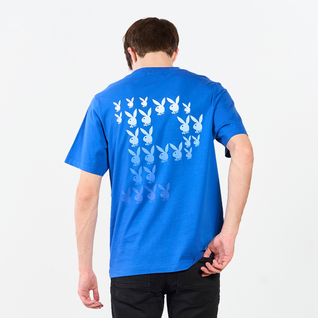 PLAYBOY   เสื้อผ้าผู้ชาย/เสื้อ/เสื้อยืดสีน้ำเงิน รุ่น P1MT265TB023BL