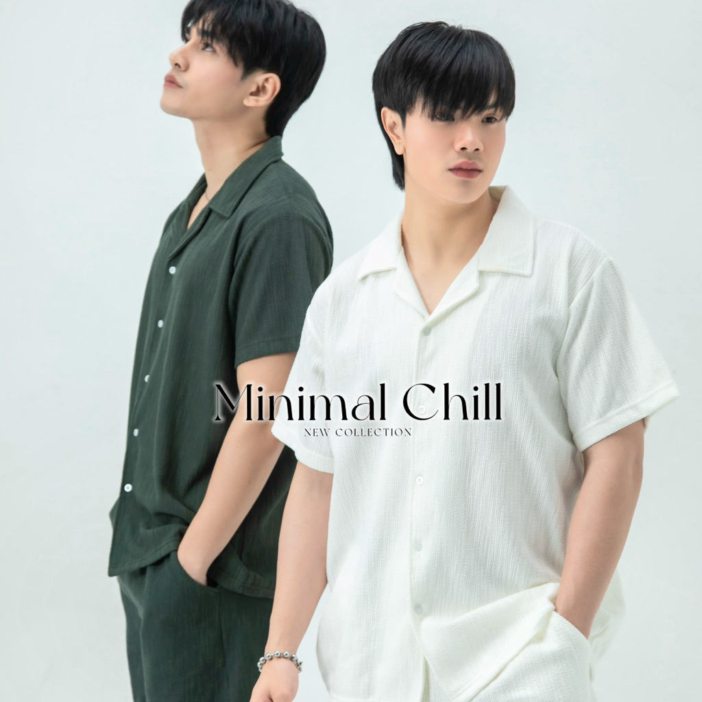 Minimal Chill Set ชุดเซ็ตเสื้อเชิ้ตกระดุมหน้า กางเกงขาสั้น เรียบง่าย แต่ครบทุกความชิลล์ Freesize