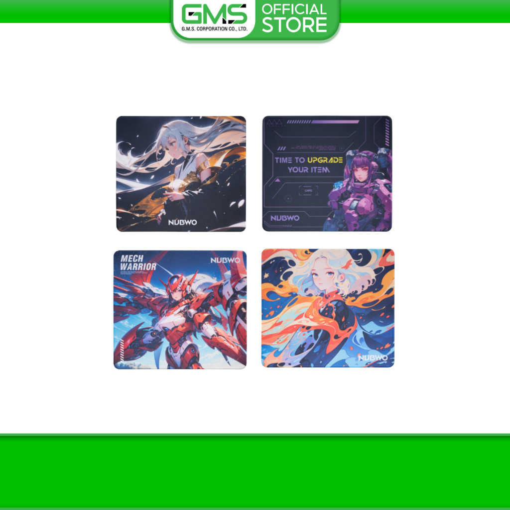 Nubwo แผ่นรองเมาส์ รุ่น NP643 มีให้เลือกหลากหลายสไตล์ Size M ขนาด 450 x 400 หนา 3 mm.มี Anti-Slip ช่