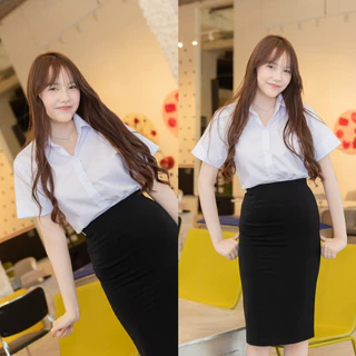 เสื้อนักศึกษาเข้ารูปถูกระเบียบ (ทรงมหิดล-จุฬา-อาชีวะ) เสื้อนักศึกษาหญิงถูกระเบียบ เสื้อนักศึกษา