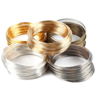 ลวดสเตนเลสทำสร้อยข้อมือความทรงจำ 60mm 100 ห่วง สำหรับ DIY งานเครื่องประดับแฟชั่น