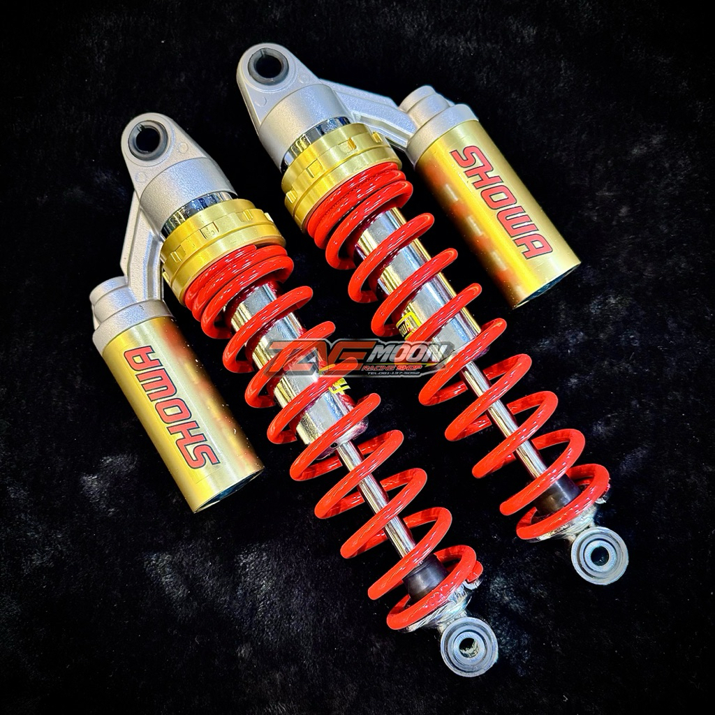 โช๊คโชว่า Showa tec2 สตรัททอง สูง330mm สปริงแดง