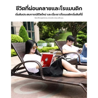 เตียงหวาย เก้าอี้อาบแดด สำหรับสระว่ายน้ำด้านข้างพับเก้าอี้หวายเตียง Luxury กลางแจ้งชายหาดหวายเก้าอี้ Sun Lounger