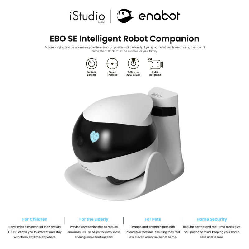 Enabot EBO SE กล้องเคลื่อนที่ สำหรับการรักษาความปลอดภัยภายในบ้าน
