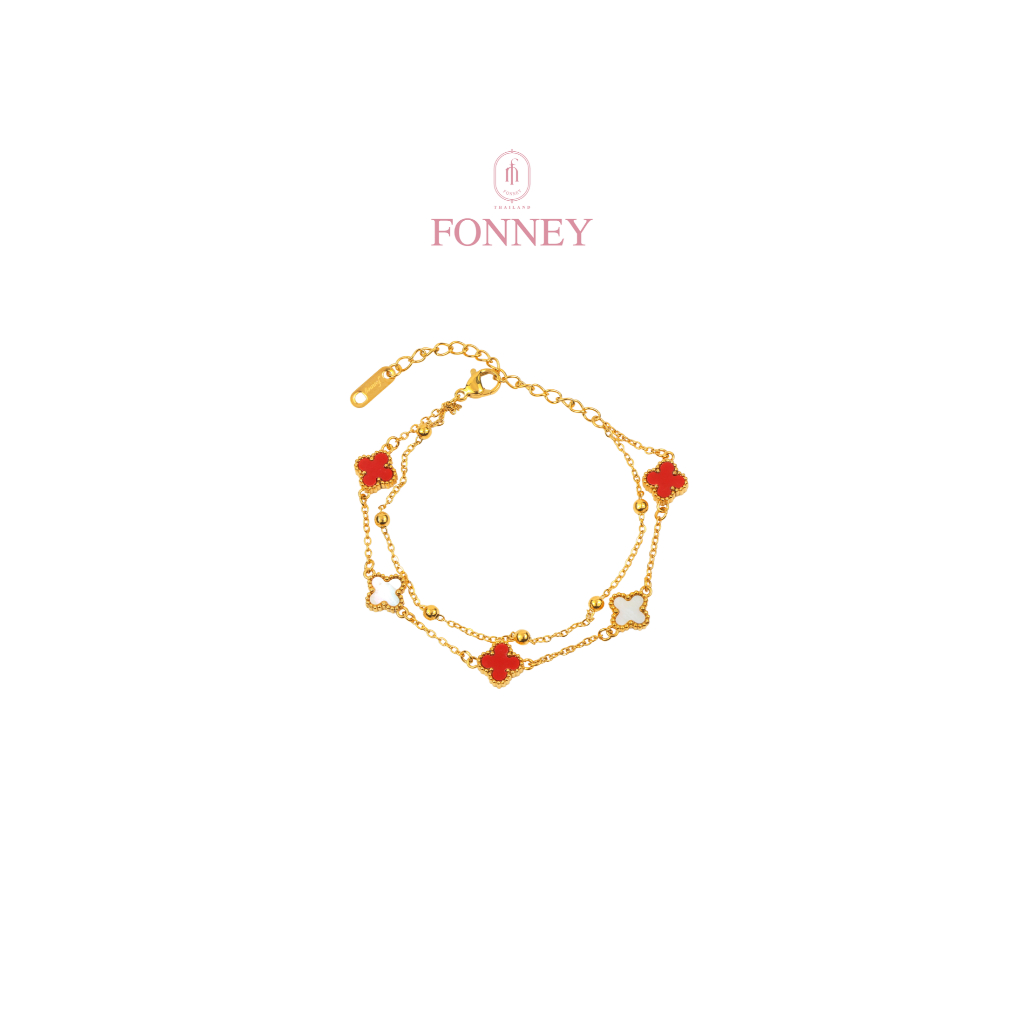 BR-00 Fonney สร้อยข้อมือสแตนเลสแท้ ไม่ลอกไม่ดำ