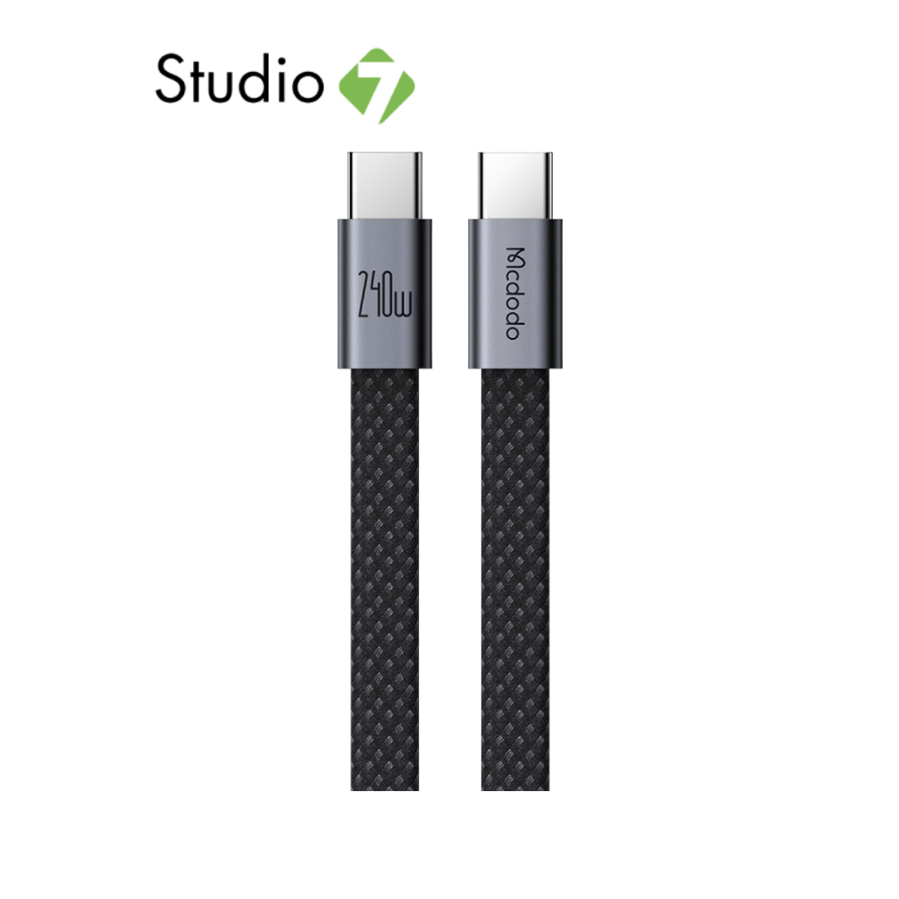 สายชาร์จ MCDODO USB-C to USB-C 240W Magnetic Self-Winding Cable 1M. Black (CA-9900) by Studio7