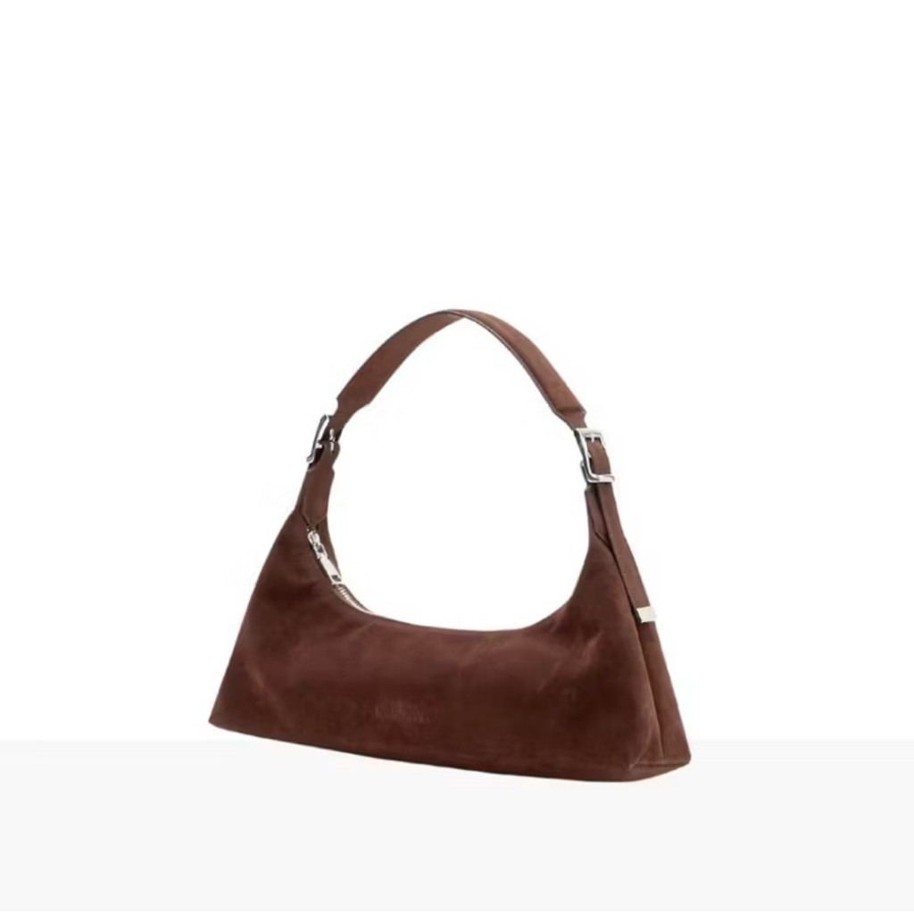 ส่งต่อ knack.bag - Jennie Shoulder bag รุ่นสายใหญ่  - สีน้ำตาล (หนังกลับ)