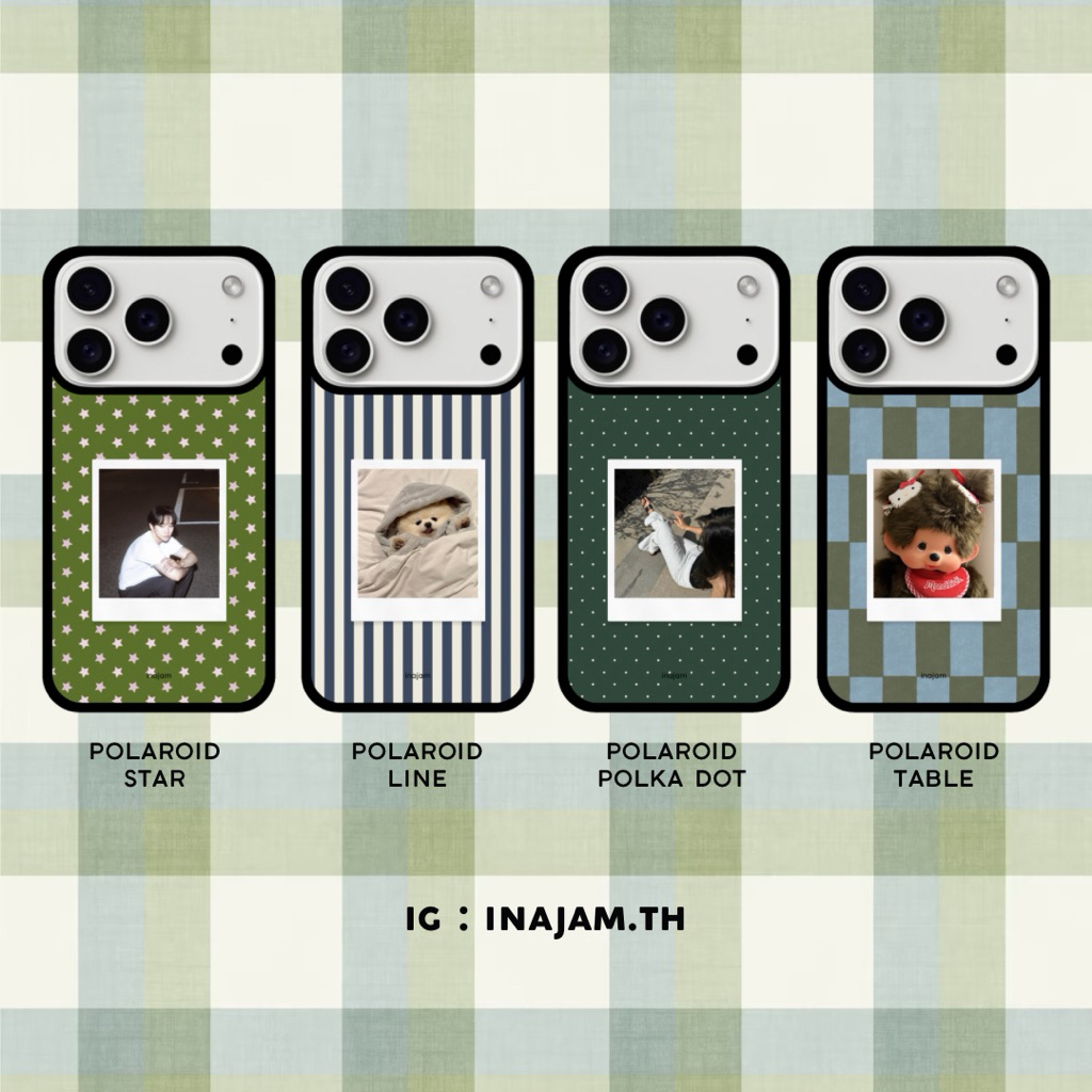 เคสไอโฟน (ใส่รูปได้) แบรนด์ Inajam Collection Polaroid